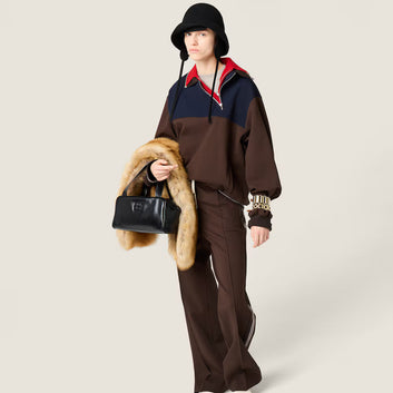 Leather top handle bag