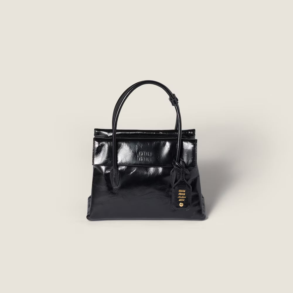 Solitaire bag in shiny leather