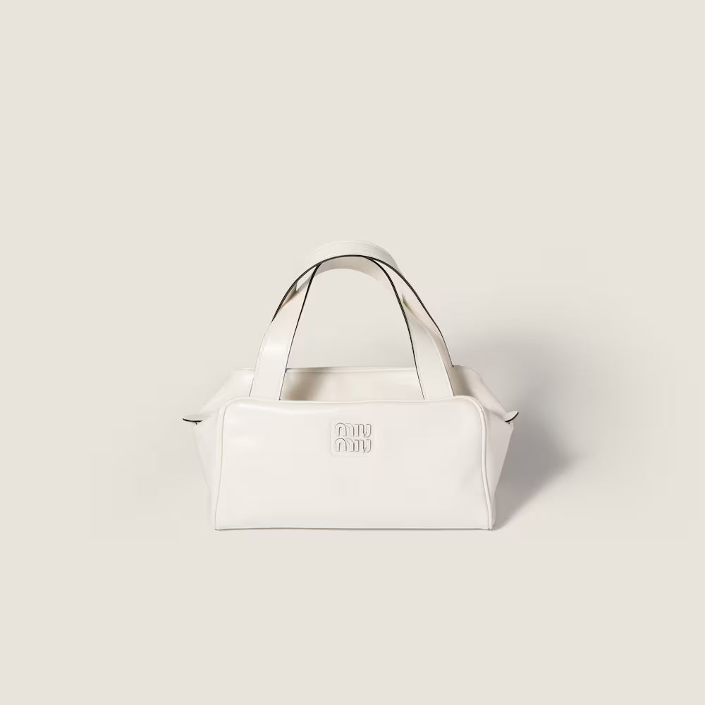 Leather top handle bag