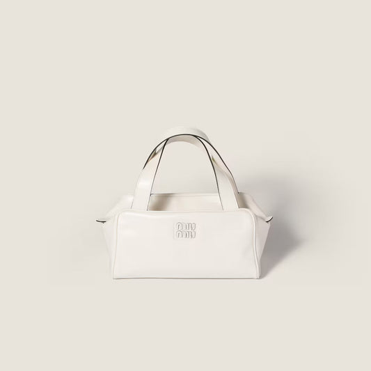 Leather top handle bag