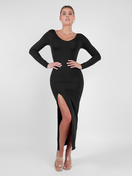 The Shapewear Dresses Long Sleeve Split