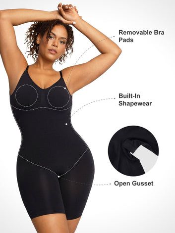 The Shapewear Bodysuit Sculpting Low Back Mid-Thigh